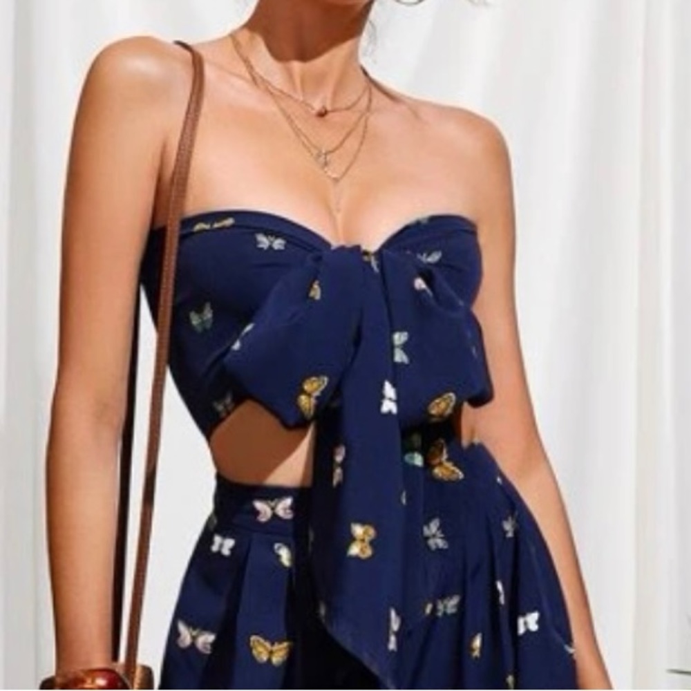 🆕 Navy Butterfly Bandeau large